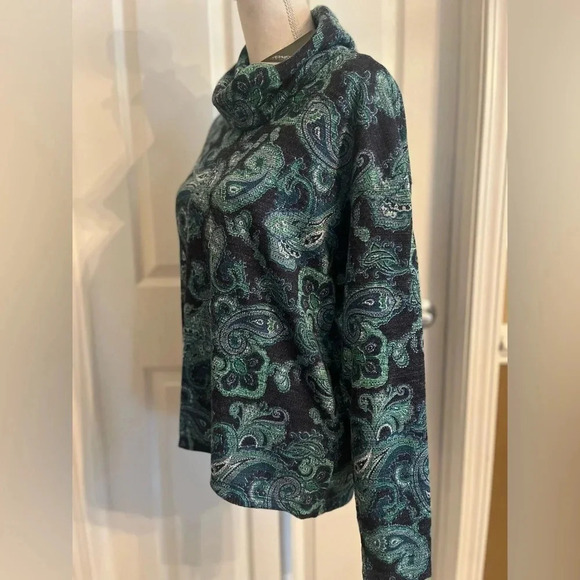 Jones New York 2pc Set Signature Paisley turtleneck with Cardigan size S. NWT - Picture 11 of 16